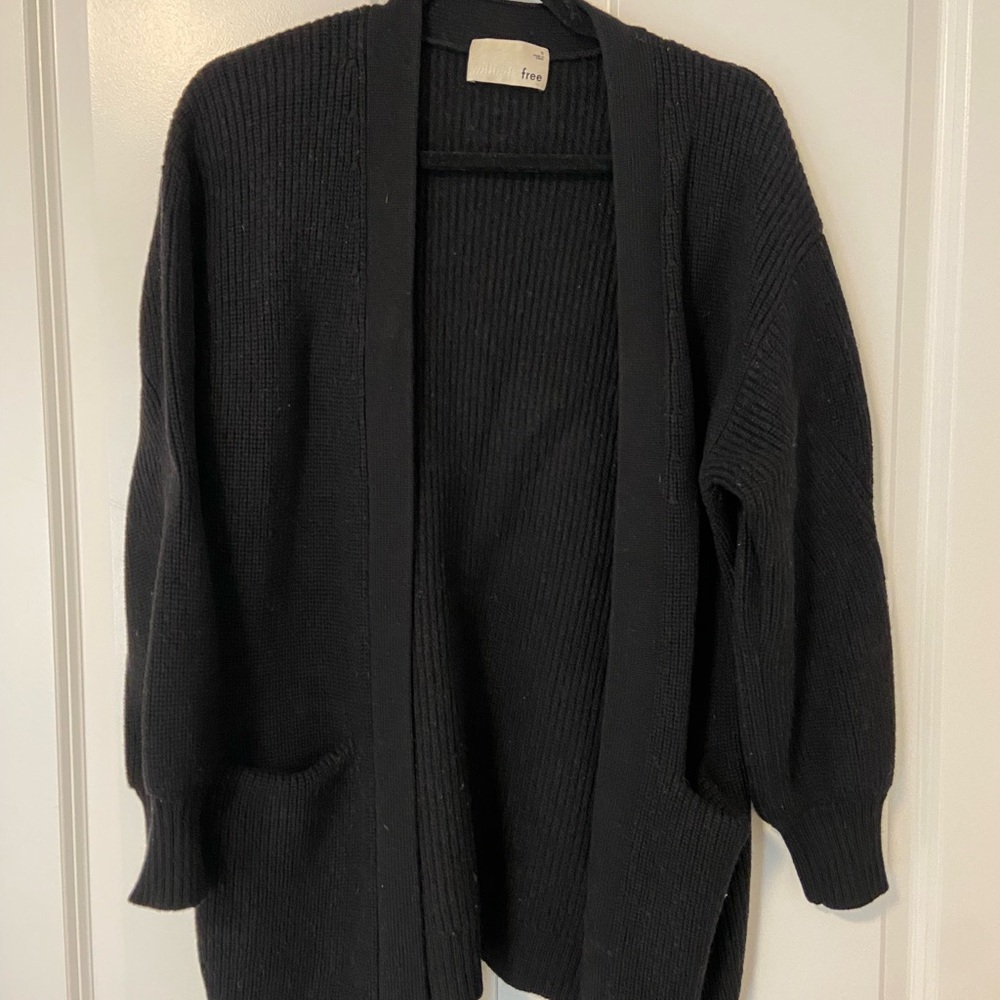 Aritzia Wilfred Free Unwind Black Cardigan - SMALL